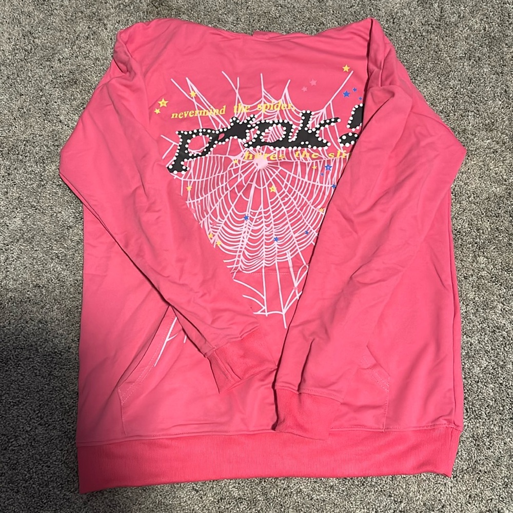 Pink Sp5der Pink Hoodie